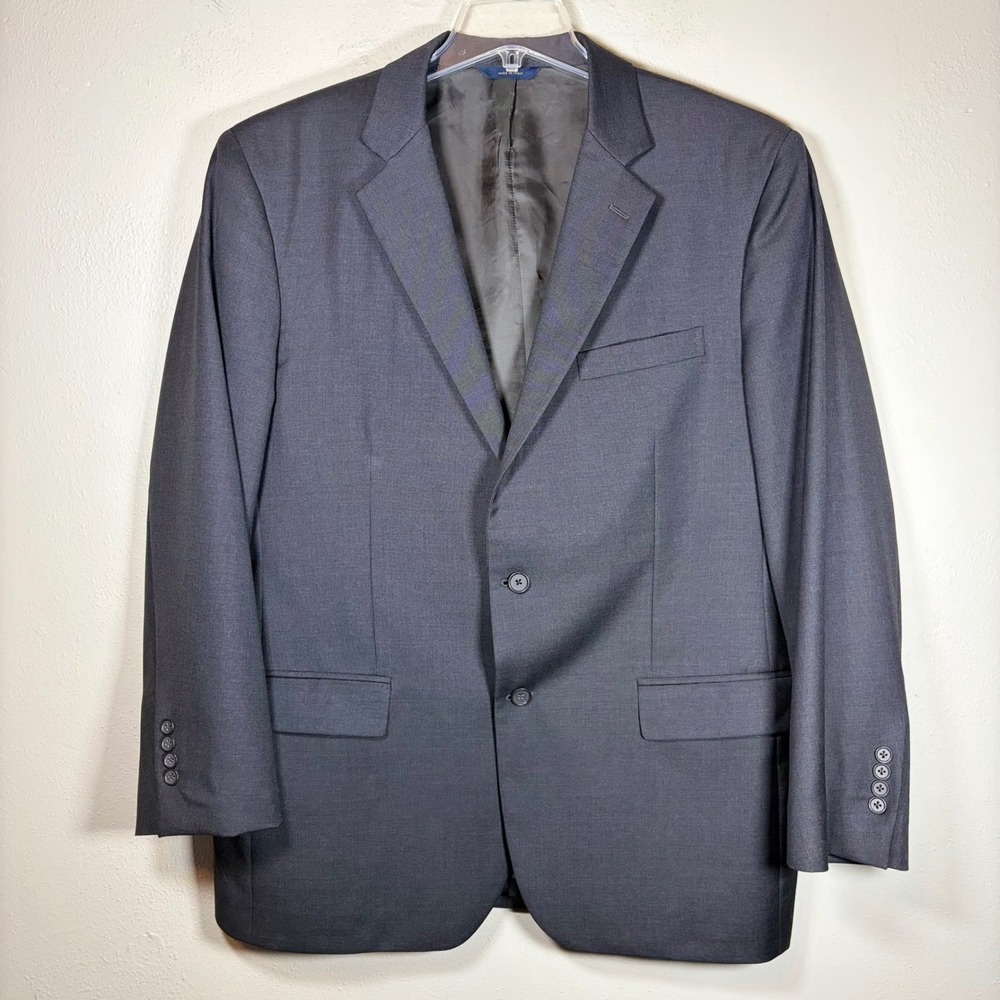 Brooks Brothers 1818 Madison Fit Blazer 46R Charcoal Grey Wool Italy Sport Coat